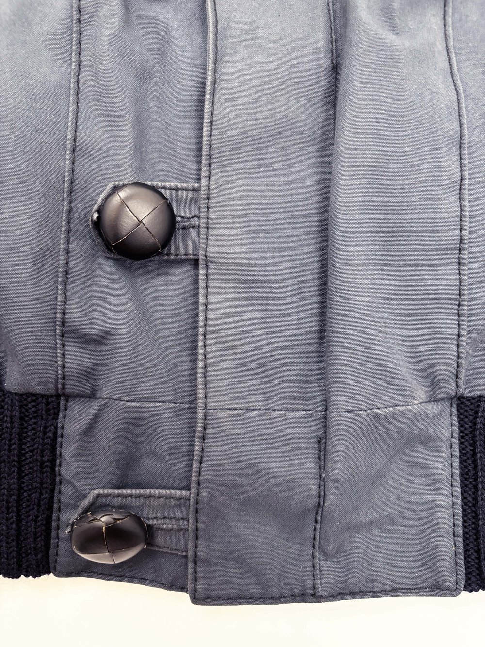 Balenciaga F/W 2003 navy ribbed collar jacket — JAMES VELORIA